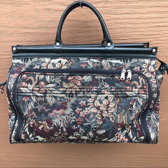 atlantic Handbags - Atlantic tapestry floral vintage tote luggage